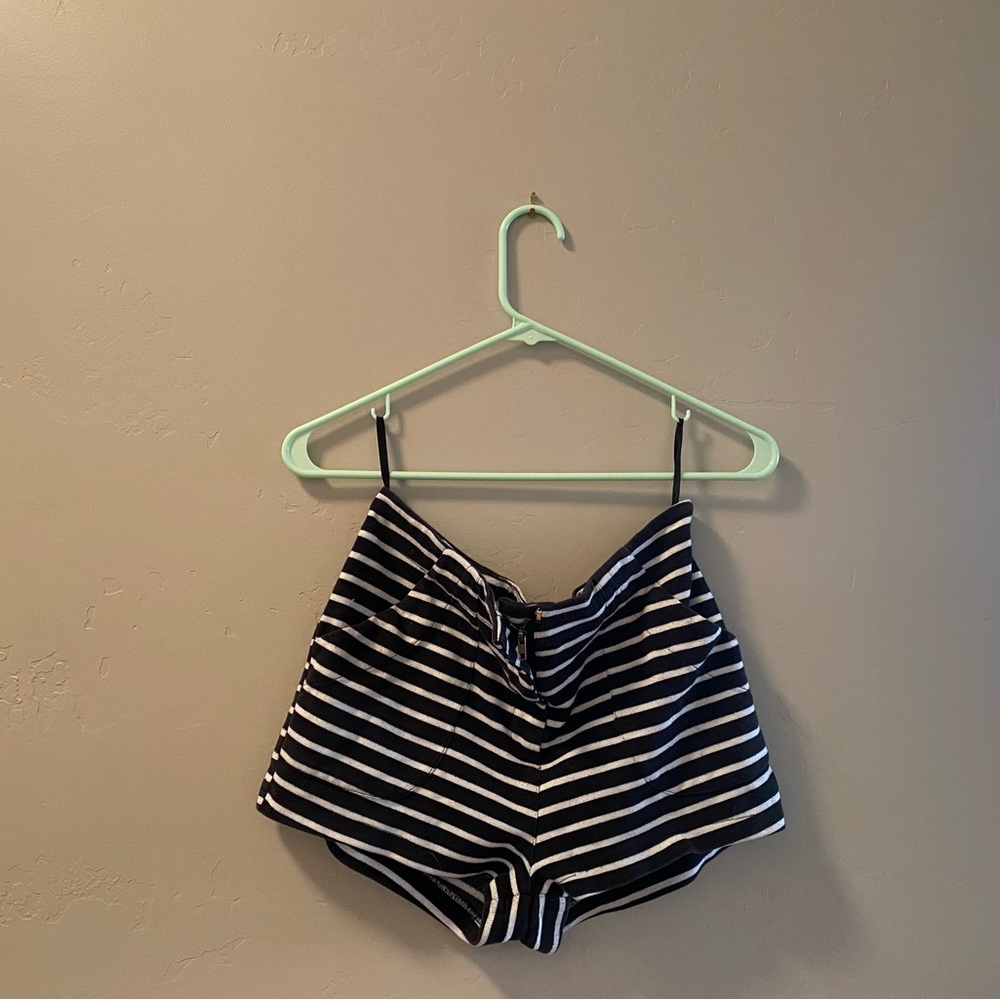 LUSH black and white striped booty short
